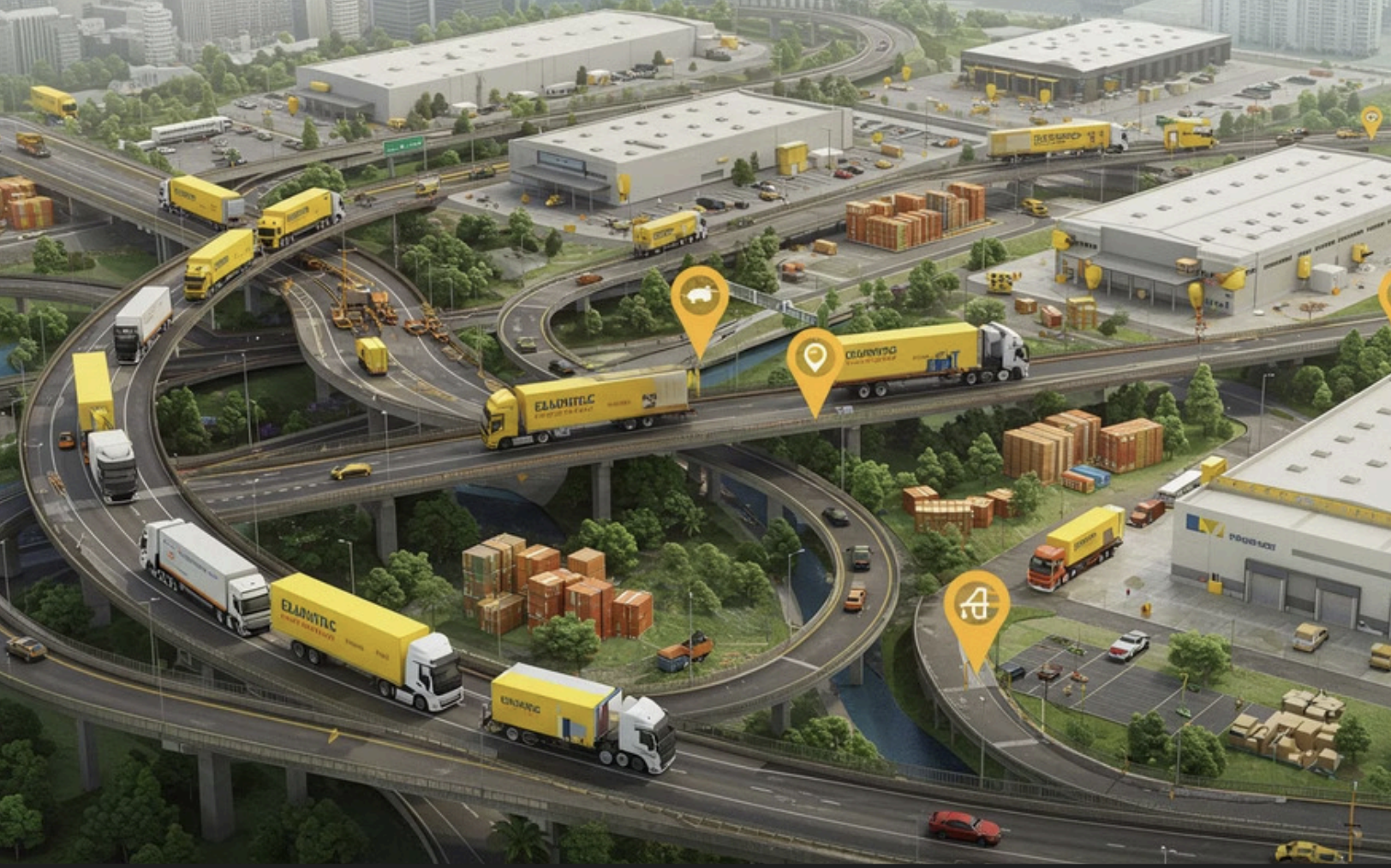 An inter-connected highway system.